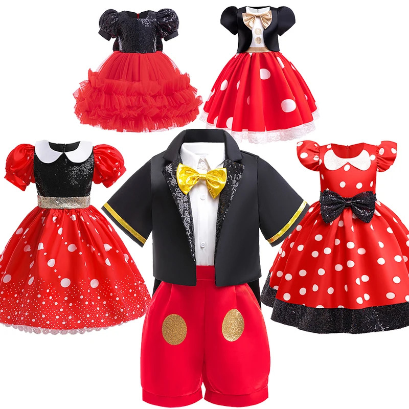 Anime Cosplay Toddler - Little Girl Mickey Dress Toddler Kids