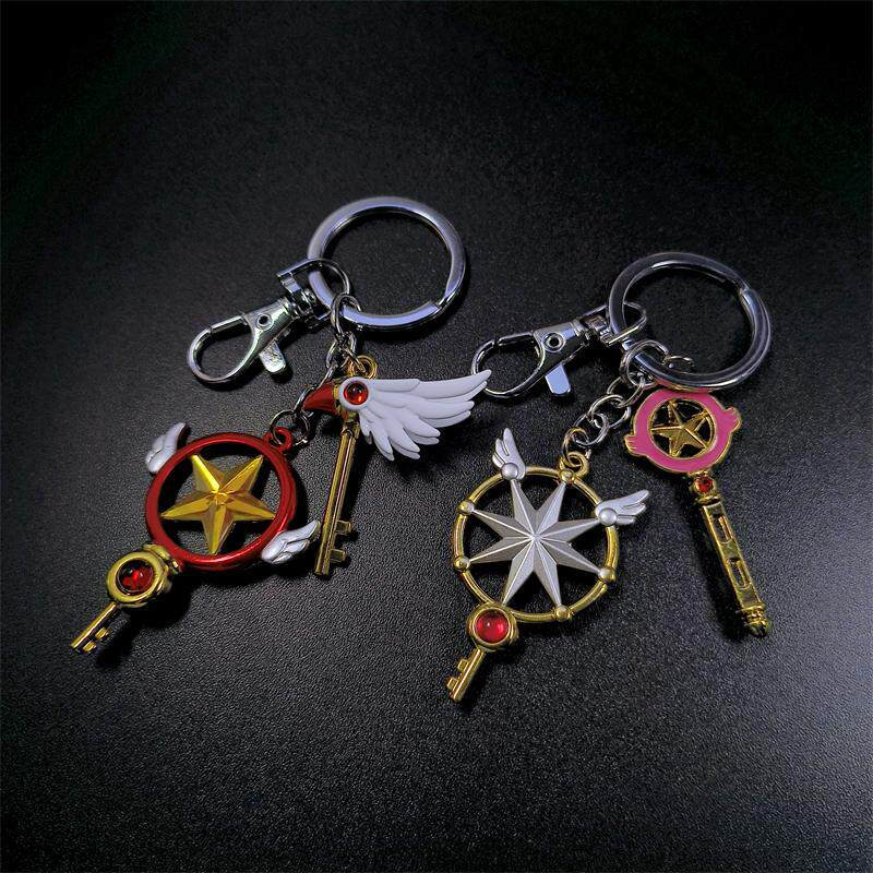 Anime Cosplay Easy - Cardcaptor Sakura Keychain Star Wand Bird