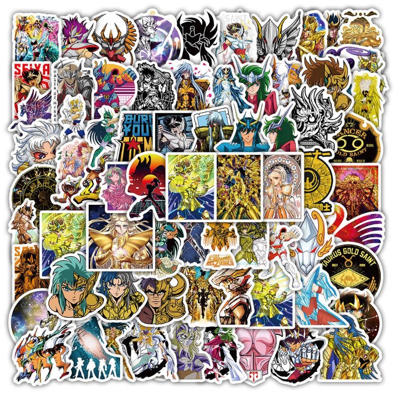 Anime Cosplay Diy - 101Pcs Saint Seiya Anime Stickers Cartoon