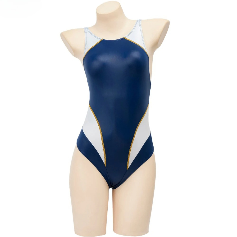 Anime Cosplay One Piece - Anime Racing Swimming Sport Backless Bodysuit