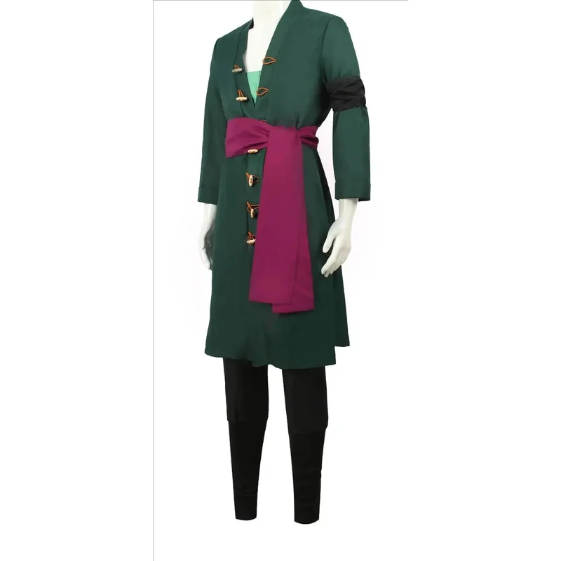 Anime Cosplay One Piece - Anime Roronoa Cosplay Costume Uniform Green
