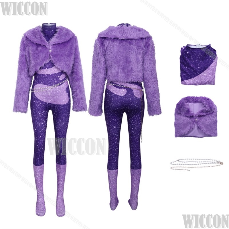 Anime Cosplay Dance - Purple Dancing Suit Furry Zoon Cosplay