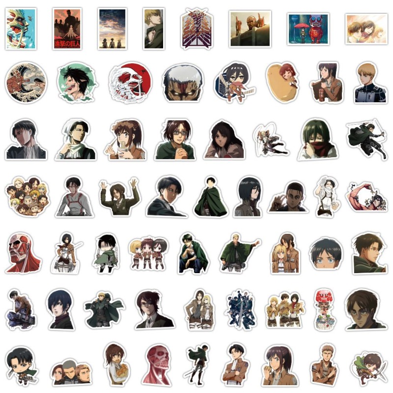 Anime Cosplay Diy - 60Pcs Attack on Titan Anime Stickers
