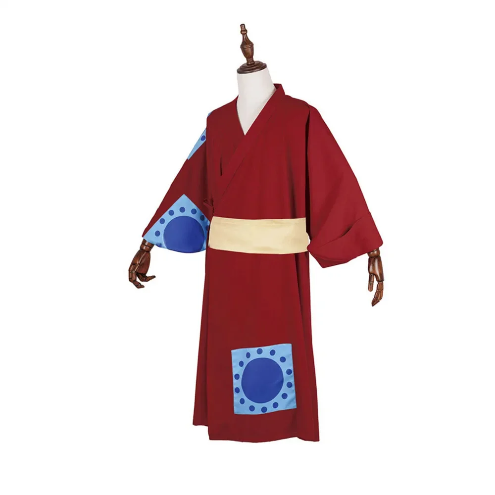 Anime Cosplay One Piece - Red Kimono Anime One Monkey Luffy