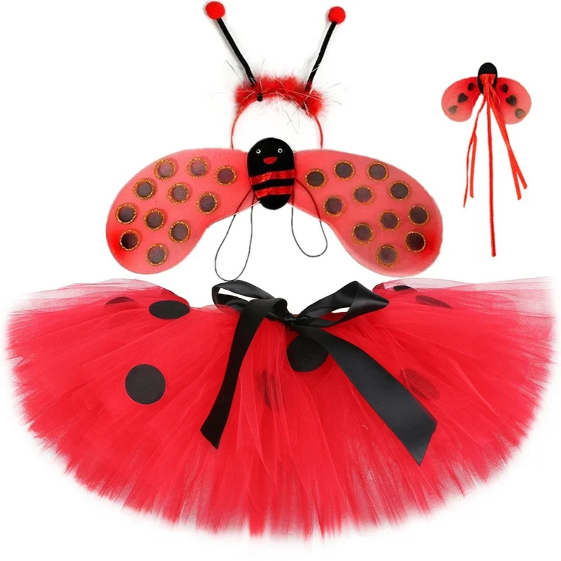 Anime Cosplay Toddler - Girls Ladybird Tutu Skirt Red Black