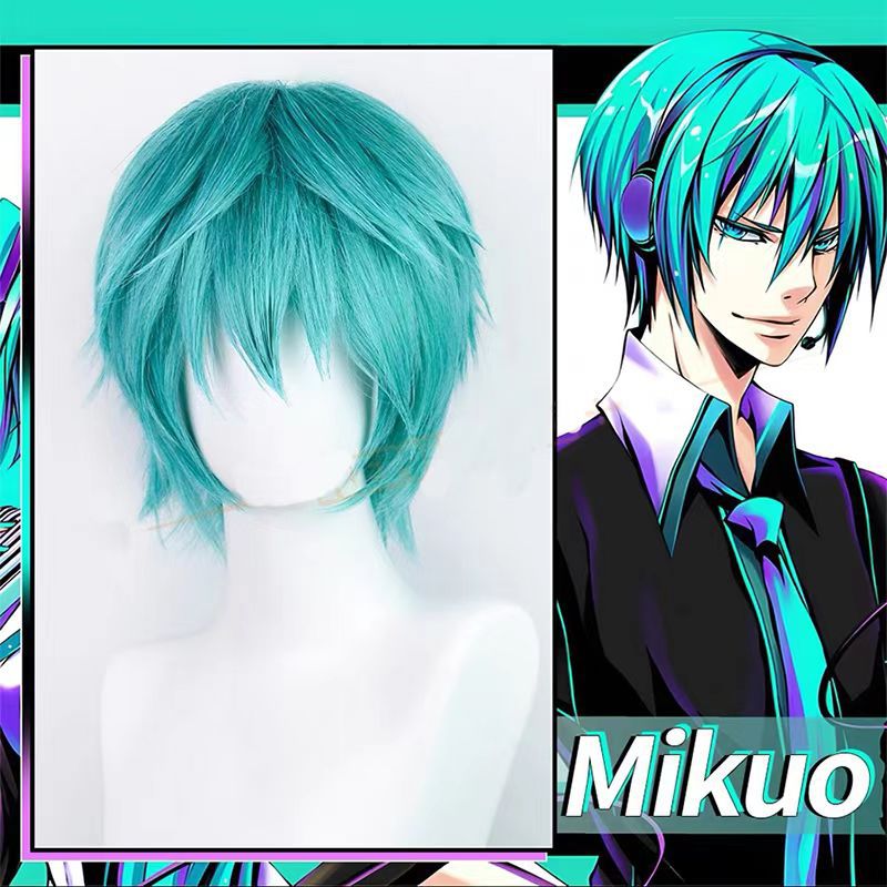 Anime Cosplay Blue Hair - Mikuo Cosplay Wig Anime Miku Blue