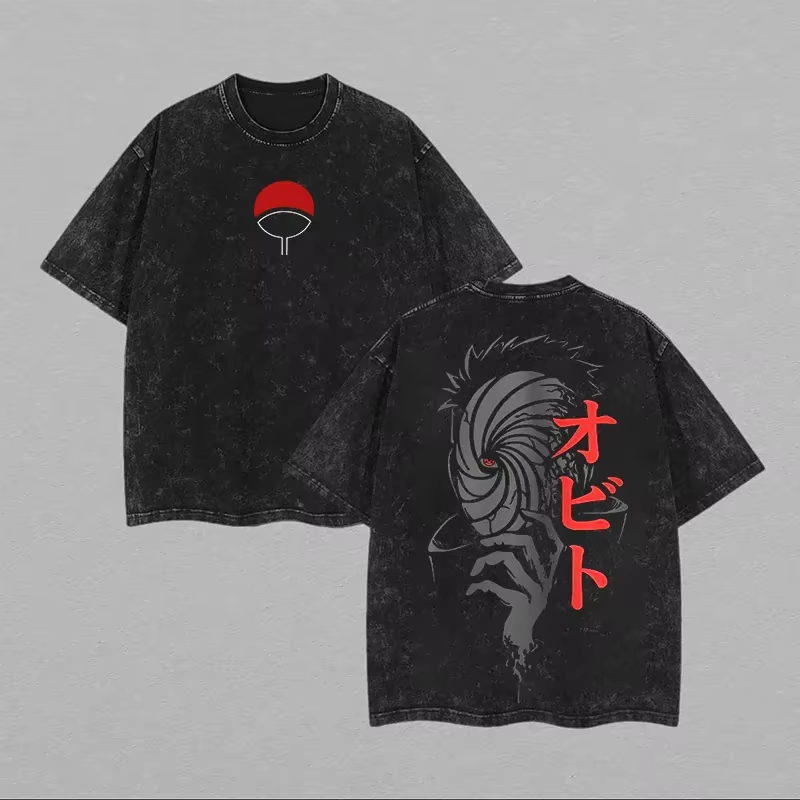 Anime Cosplay Obito - Naruto Obito Uchiha T Shirt Mask
