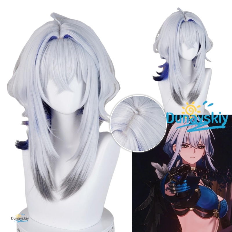 Anime Cosplay Blue Hair - Galbrena Cosplay Wig Gray blue Hair