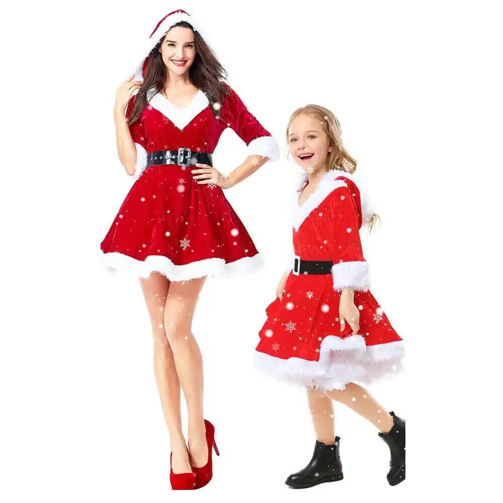 Anime Cosplay One Piece - Cosplay Christmas Clothes Women Dress Red
