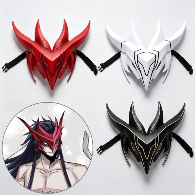 Anime Cosplay Tiktok - Plastic Mask Yone League of Legends