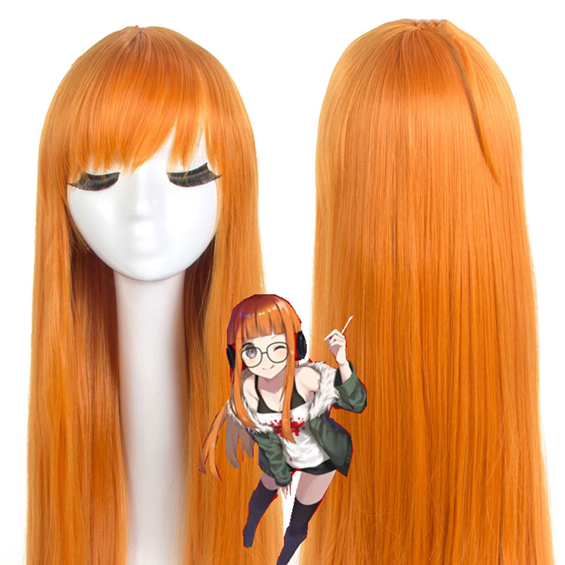 Orange Long Straight Human Hai - огляд і ціна Anime Cosplay Easy