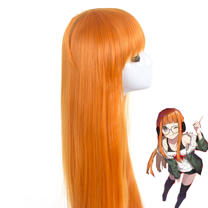 Orange Long Straight Human Hai - огляд і ціна Anime Cosplay Easy