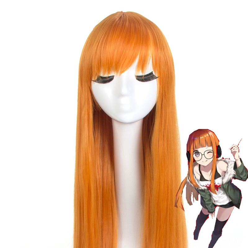 Orange Long Straight Human Hai - огляд і ціна Anime Cosplay Easy