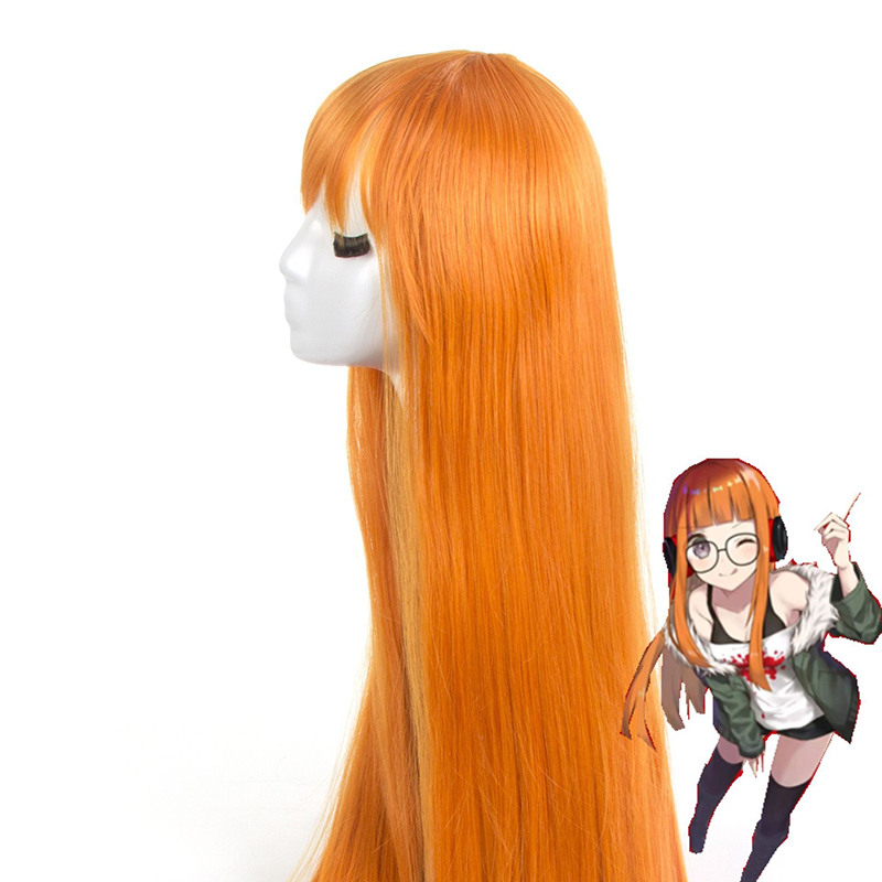 Orange Long Straight Human Hai - огляд і ціна Anime Cosplay Easy