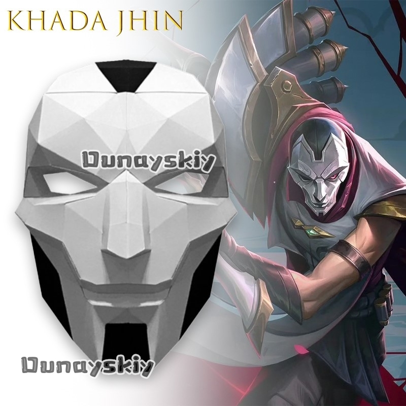 AKhada Jhin Oni Mask DIY Paper - огляд і ціна Anime Cosplay Diy