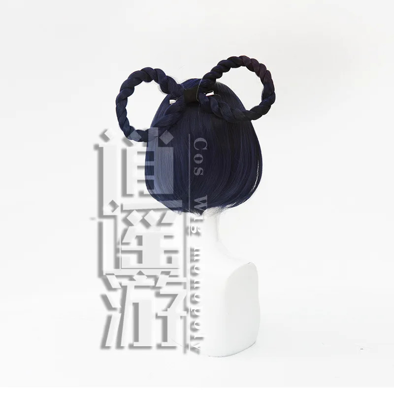 qq34Xiangling Cos 30CM Navy Bl - огляд і ціна Anime Cosplay Blue Hair