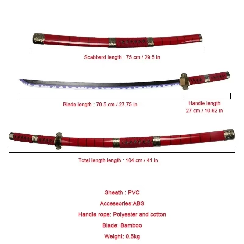 40incn Roronoa Zoro Katana Nin - огляд і ціна Anime Cosplay Katana
