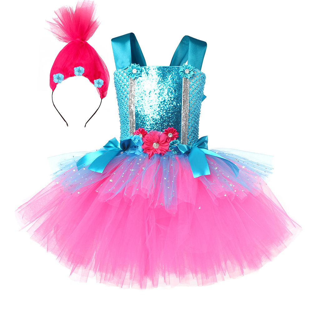 Trolls Tutu Dress for Girls Pr - огляд і ціна Anime Cosplay Toddler