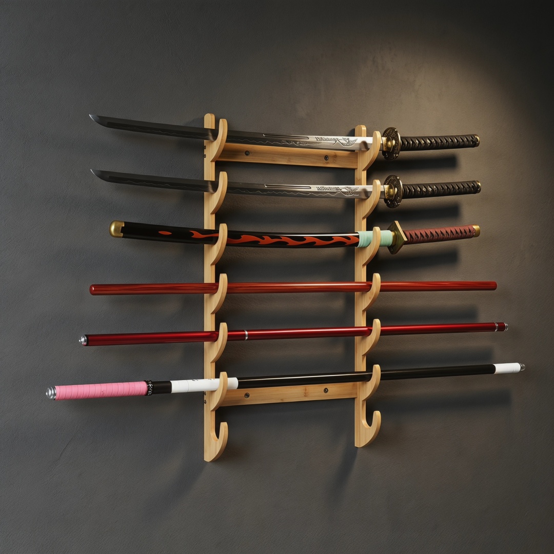 8-Layers Wall Sword Storage Sh - огляд і ціна Anime Cosplay Katana