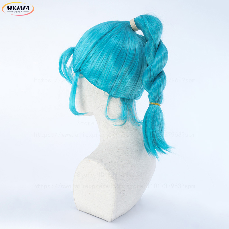 Bulma Cosplay Wig Buruma Wig B - огляд і ціна Anime Cosplay Blue Hair