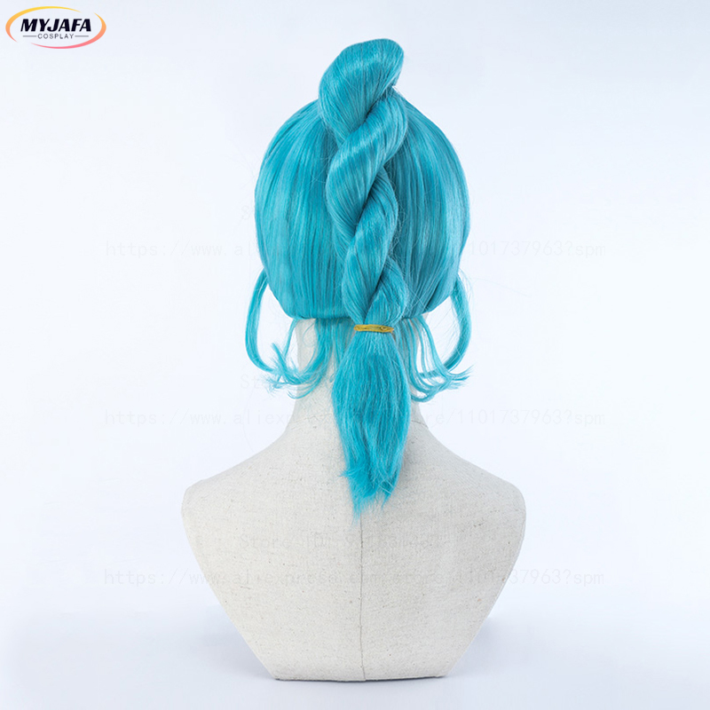 Bulma Cosplay Wig Buruma Wig B - огляд і ціна Anime Cosplay Blue Hair