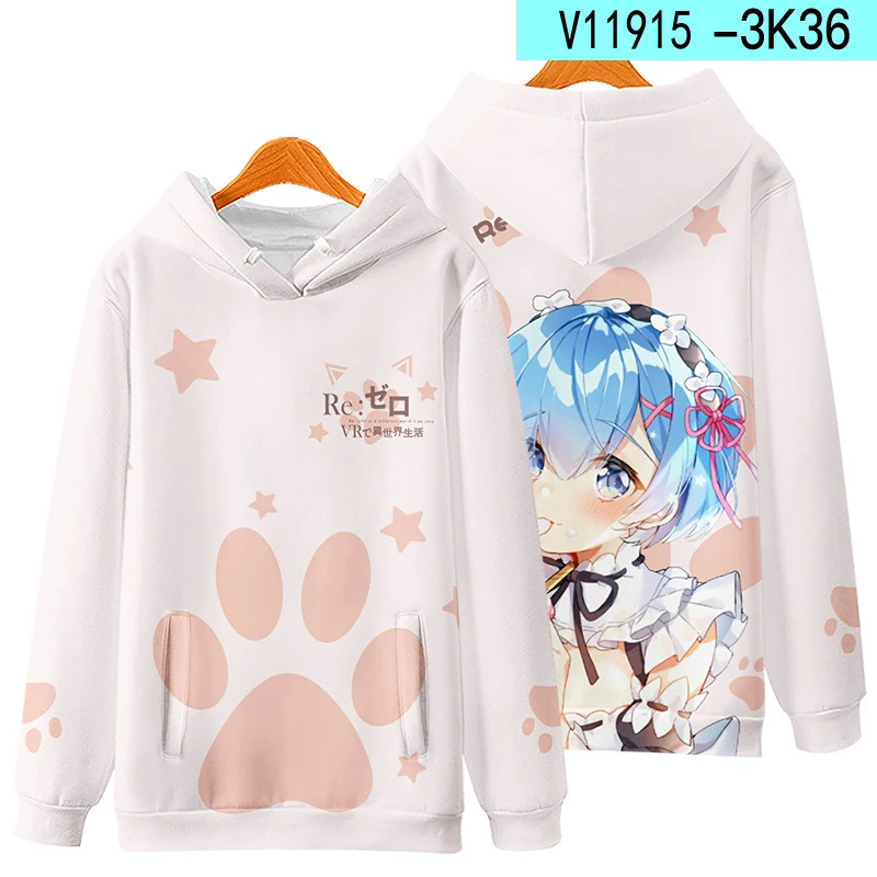 3D Re Zero Cosplay Hoodie Anim - огляд і ціна Cosplay Anime Basic